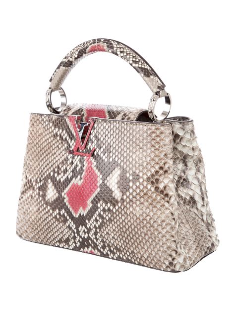 louis vuitton capucines bb silver|louis vuitton snakeskin bag.